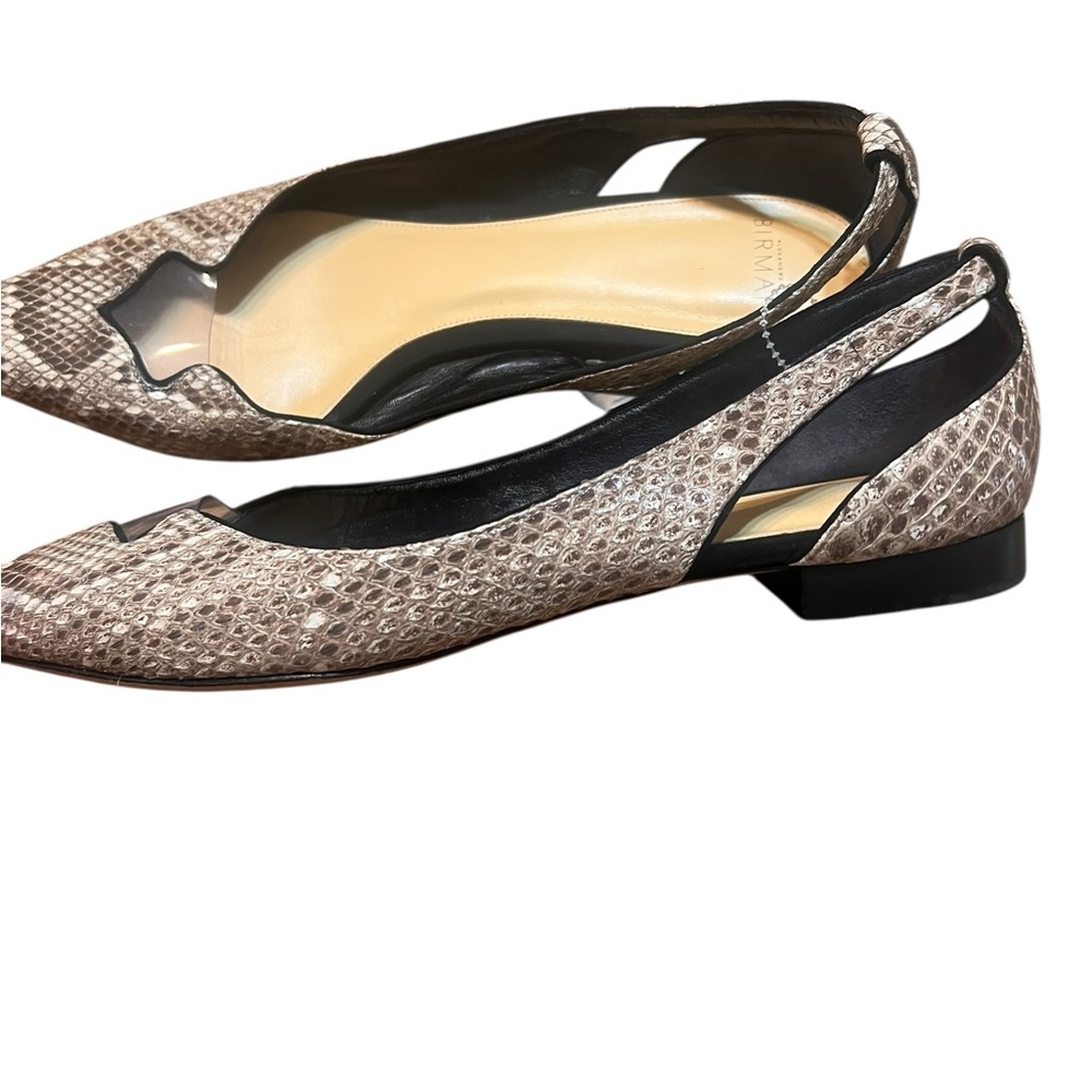 Alexandre Birman Brown Snakeskin Patterned Pointe… - image 2